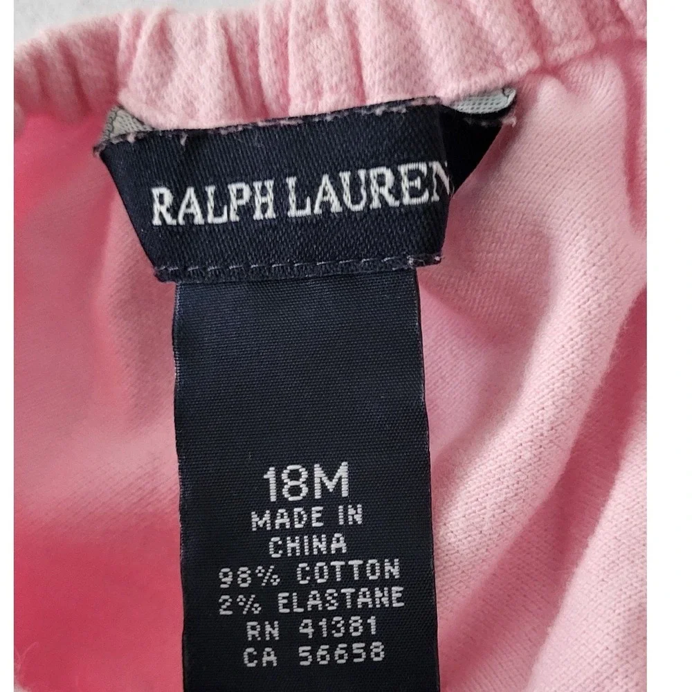 Ralph Lauren Diaper Cover‎ Girls 18 Months Pink Cotton Bottom Preppy